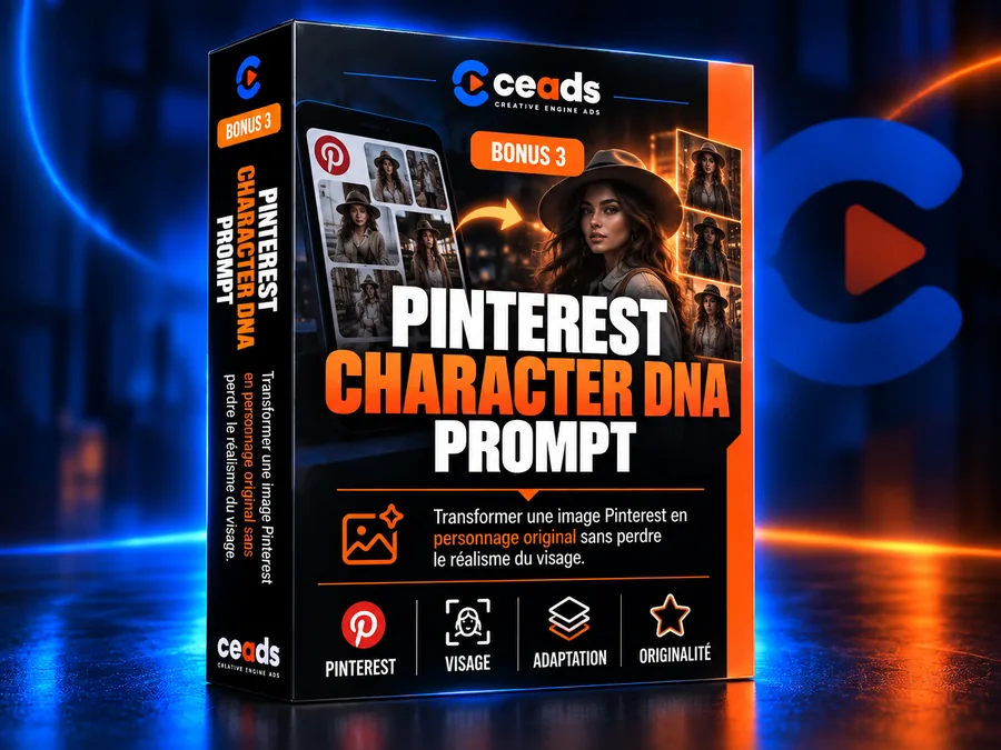Mockup du bonus : Pinterest Character DNA Prompt