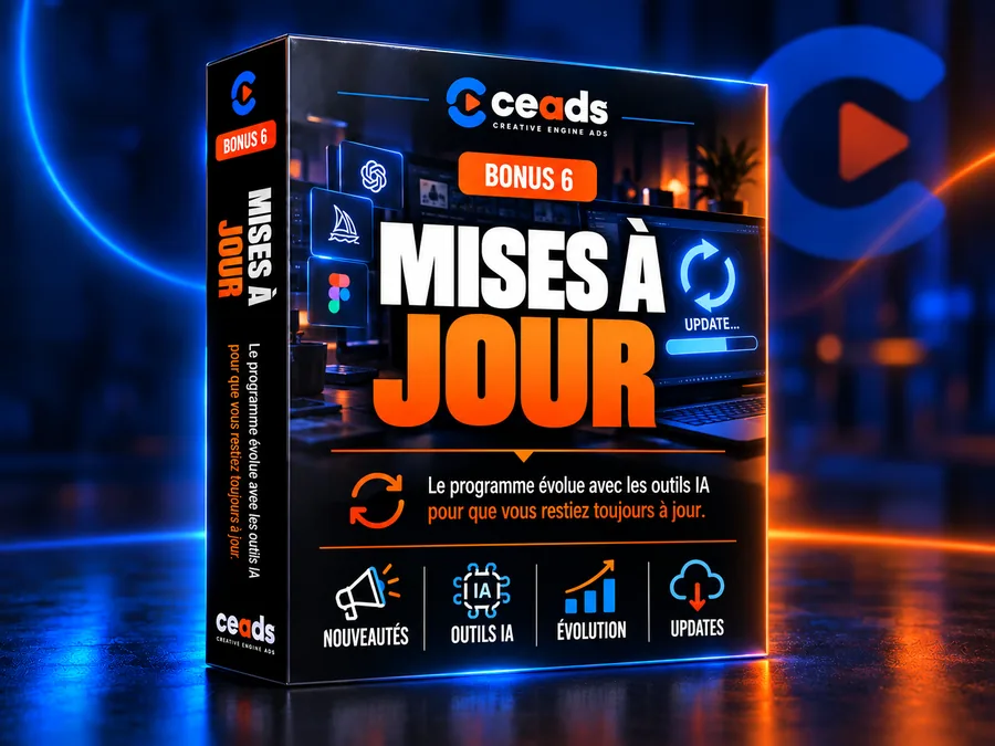 Mockup du bonus : Mises à jour