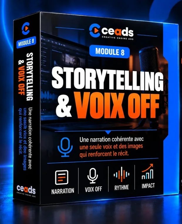 Mockup du module : Storytelling, voix off & B-rolls